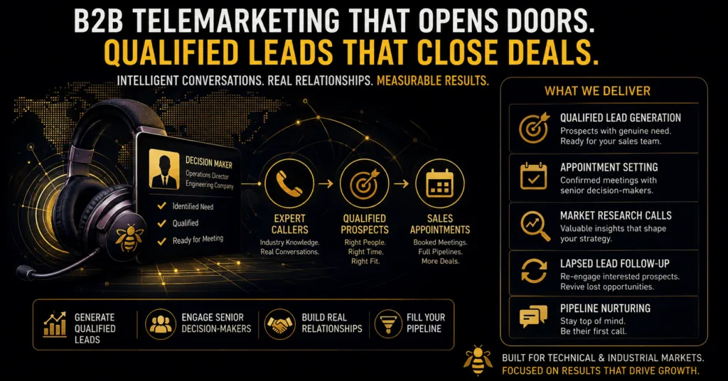 B2B telemarketing services UK — Bee Connected Marketing